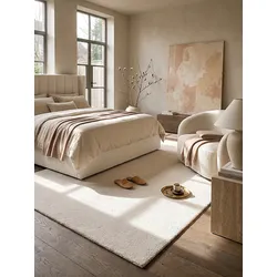 Teppich Hochflor Creme 300x400 cm - ALDAN   Kadima Design
