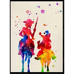 POSTER Don Quixote A4 Schwarzer Rahmen