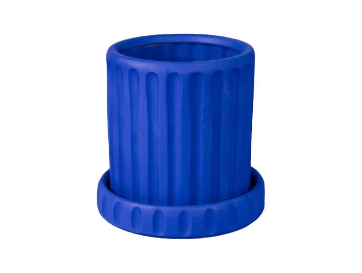 In- & Outdoor Design Blumentopf „Magna Graecia Dorico Blue“ Blau Seletti