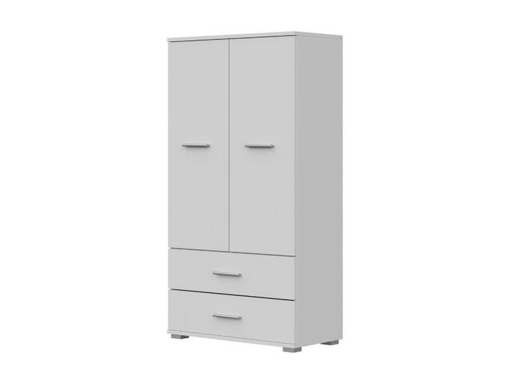 Komodee Hochschrank Fauske Szf2-2D2S Schubladen Weiß, Kunststoff, 69x130x36 cm, Kleinmöbel, Kommoden, Highboards