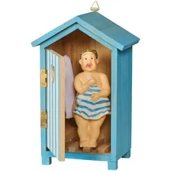 IB Laursen Dekofigur Badehaus Maritim, Herr, hellblau, 11,5 x 9,5 x 20 cm