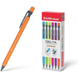 12 Druckbleistifte HB 0,5mm mit Radiergummi Bleistift Set Büro Schule Hobby Neon