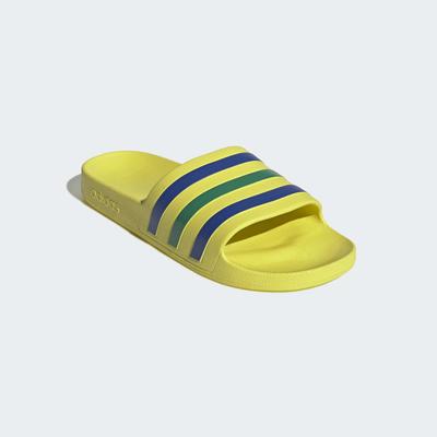 Badesandale ADIDAS SPORTSWEAR "AQUA ADILETTE", Damen, Gr. 43, bright gelb, bold blau, bold grün, Synthetik, Schuhe