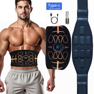 Healfit Counter EMS Muscle Stimulator Ab Trainer, Smart Abdominal Toning Belt USB Charge, Body Massager Weight Loss Fitness Equipment EMS Muscle Stimulator Ab Trainer, Smart Abdominal Toning Belt USB Charge, Body Massager Weight Loss Fitness Equipment