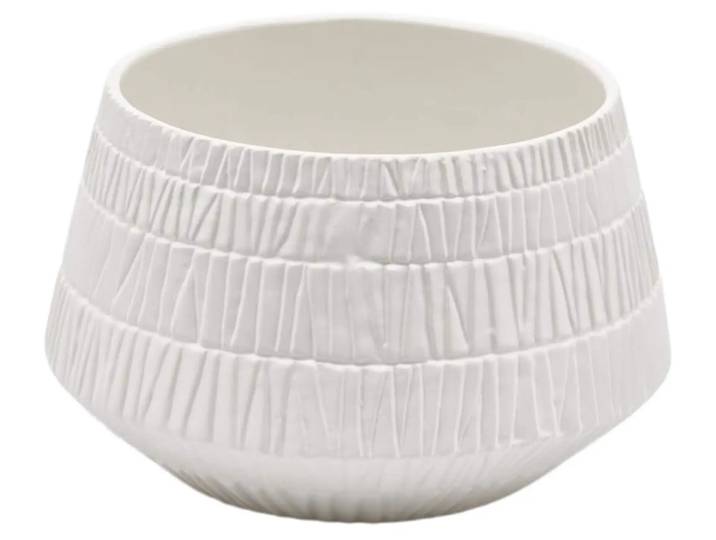 Schale Kratzer-Optik Weiss H: 15 cm Edg / Farbe: Weiss