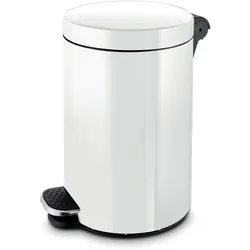 Mülleimer mit Tretmechanik, 20 l, weiß lackiert