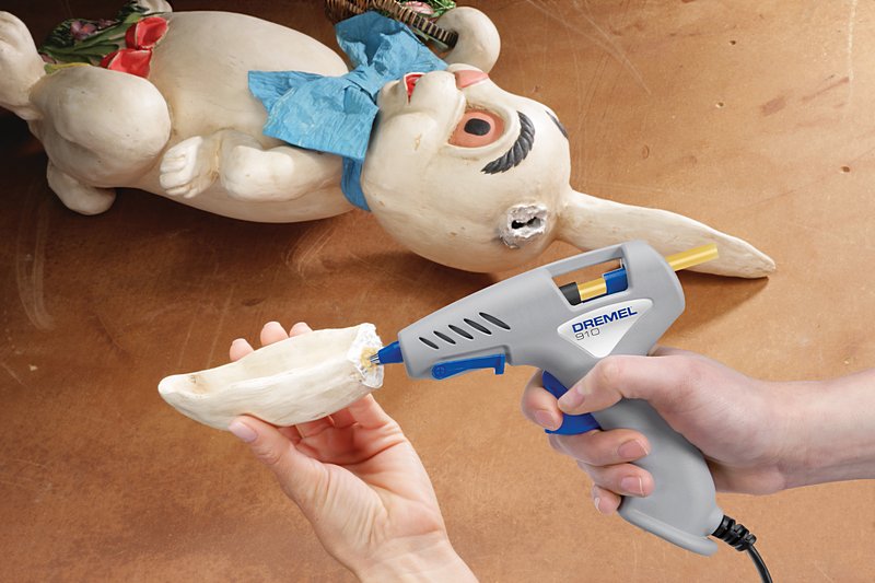 Bosch Dremel Heißklebepistole 910-3 Kompaktwerkzeug (165 °C) mit 3 Zubehöre F0130910JA
