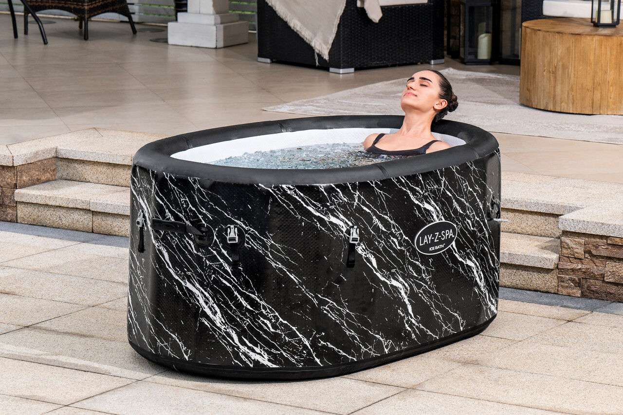 Bestway Eisbad LAY-Z-SPA FortiFiber Glacial Dip mit Filterpumpe 71 x 92 x 152 cm