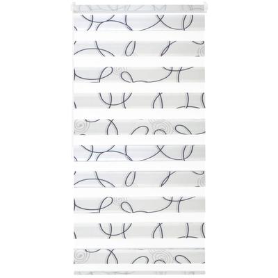 Doppelrollo GOOD LIFE "Alina 2" Gr. 3, bunt (weiß, bunt), B:70cm H:150cm, Polyester, Rollos, 1 Stück