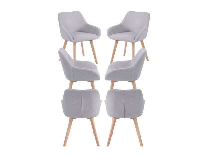 6er Set Venly Stoff Stühle - Gris clair