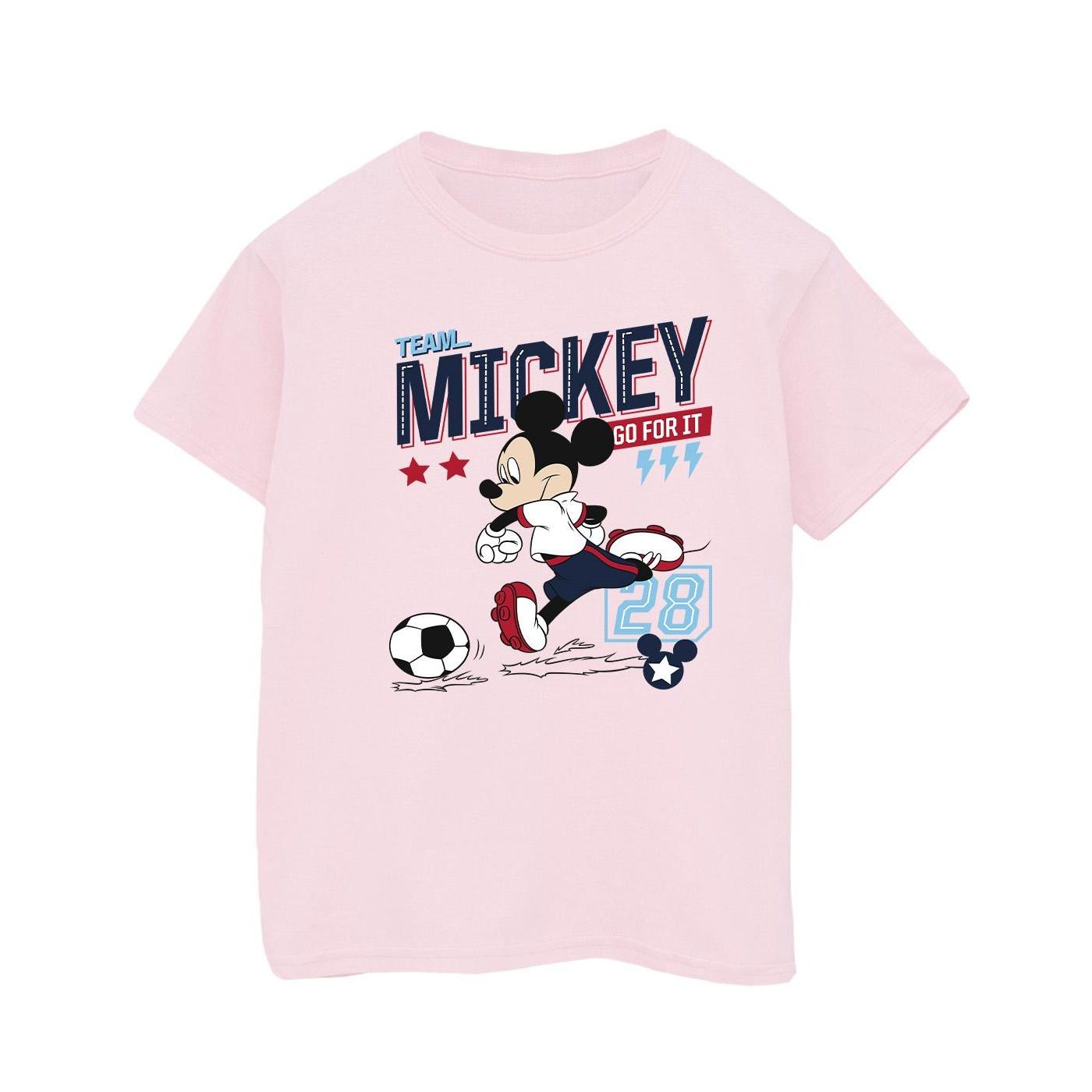 Disney Jongens Mickey Mouse Team Mickey Voetbal T-shirt (Baby Roze)