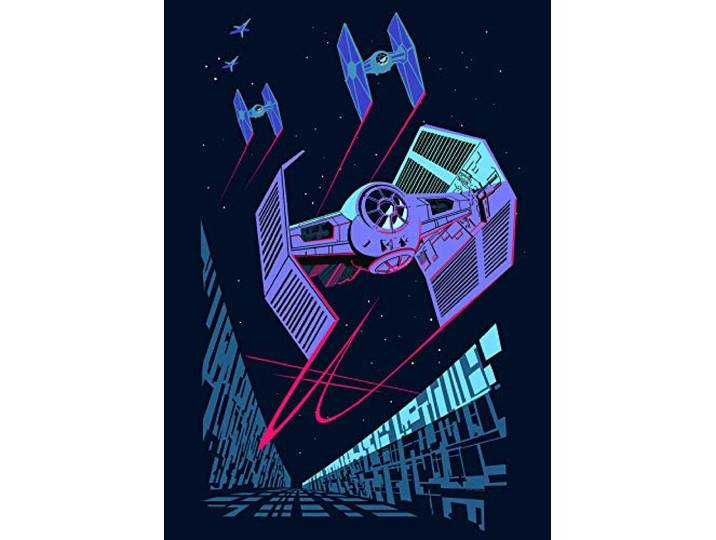 Komar Wandbild Star Wars Classic Vector TIE-Fighter Kinderzimmer, Jugendzimmer, Dekoration, Kunstdruck ohne Rahmen WB110-50x70 Größe: 50 x 70 cm (Breite x Höhe)