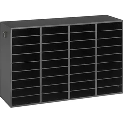 VEVOR Dokumentenablage Holz Schreibtisch Organizer mit 36 Fächern Schwarz, Ablagefach für Standard-A4-Dokumente Akten & Papiere, mit Verstellbaren Einlegböden für Büro, Zuhause & Klassenzimmer, MDF