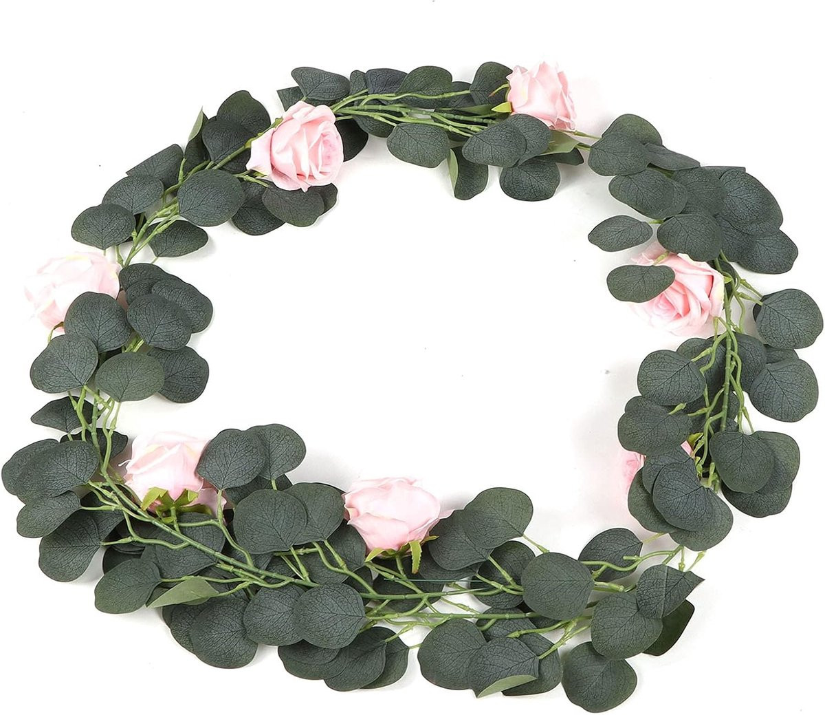 Roze Kunstmatige Rozenrank Slinger voor Bruiloft Decoratie - 185 cm