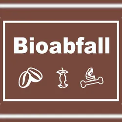 HB-Druck Bioabfall Mülltrennung Aufkleber Text Symbol Essen A3 (297x420mm)
