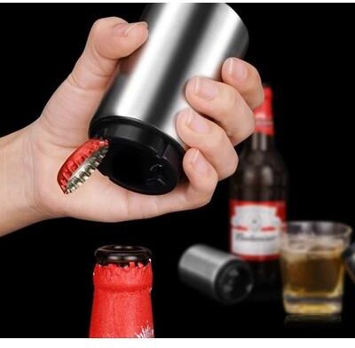Multicon Wholesale Hub Stainless Steel Automatic Push Down Bottle Opener Beer & Soda Cap Remover For Effortless Enjoyment Stainless Steel Automatic Push Down Bottle Opener Beer & Soda Cap Remover For Effortless Enjoyment