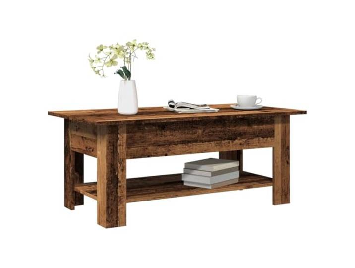 HEFZGDB Couchtisch Altholz-Optik 102x55x42 cm Holzwerkstoff mit reichlich Stauraum und Stabiler Tischplatte für Wohnzimmer