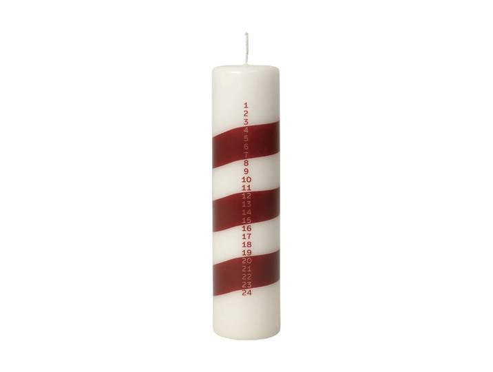 Broste Copenhagen Bougie calendrier Linea Off White-Burgundy