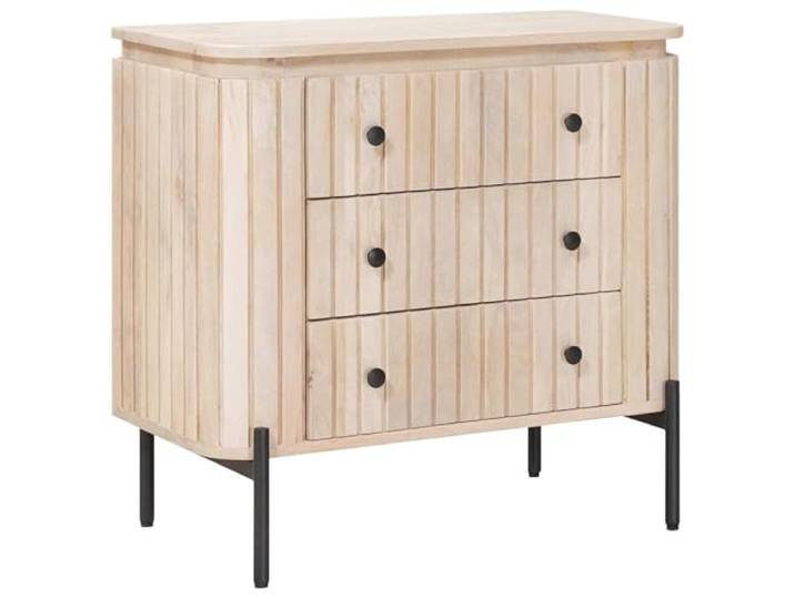GHVBNMF Schubladenschrank Massivholz 70x30x65 cm Kommode 3 Schubladen Stilvolle Holzkommode aus Mangoholz für Ordnung im Wohnzimmer. Platzsparende Aufbewahrung mit drei geräumigen Fächern.