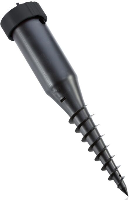 Einschraub-Bodenhülse LEIFHEIT, schwarz, B:10,4cm, Kunststoff, Metall, Bodenanker, für Wäschespinnen