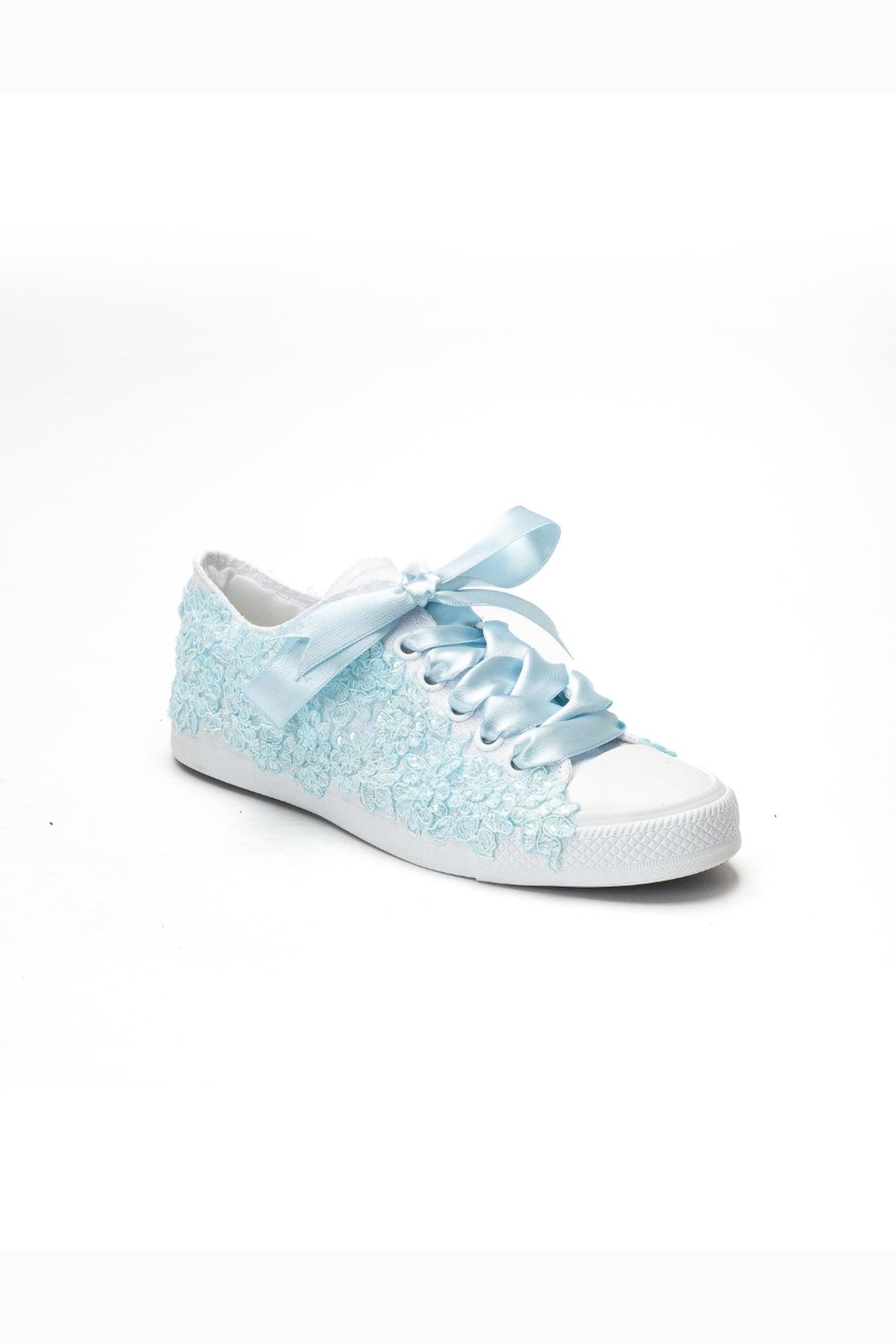 Azure Spitzen Blüten Braut Sneaker