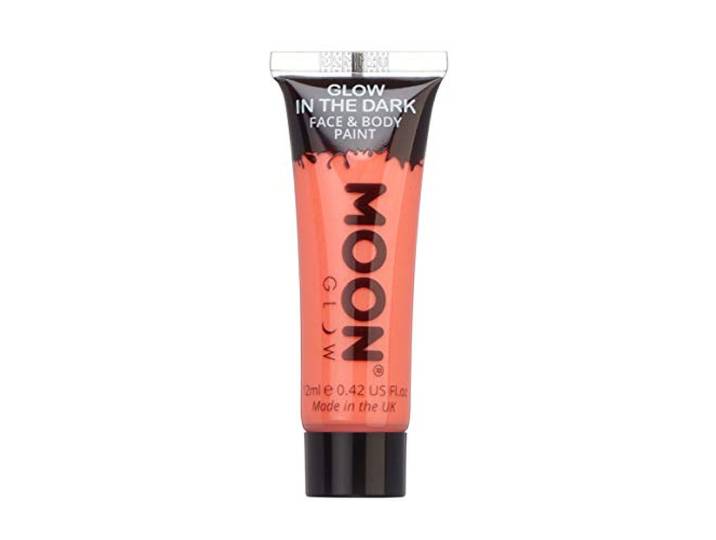 Moon Glow, Lichtgevende gezichts- en lichaamskleur, fosforescerend, om op te lichten (rood, 12 ml)