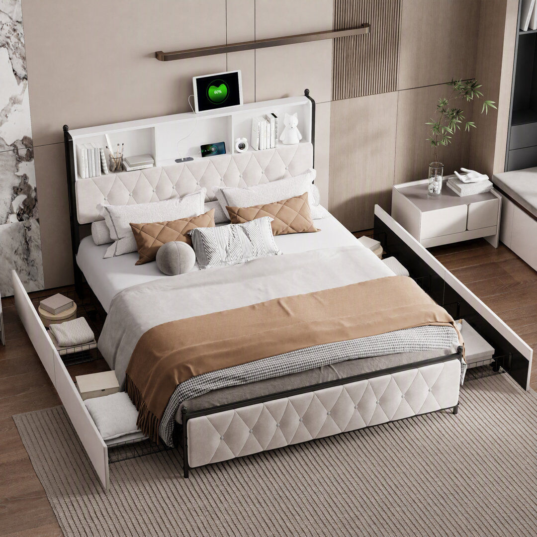 Fairmont Park Bed Beige 135×190cm