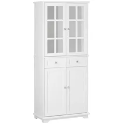 SoBuy Sideboard mit 2 Schubladen Weiß 75x40x175,5cm Modern