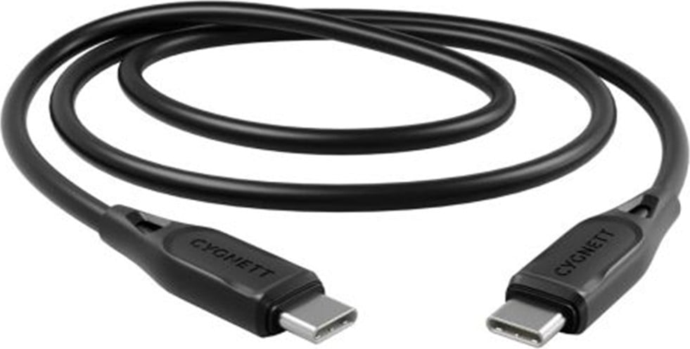 Cygnett Essentials USB-C naar USB-C oplaadkabel 60W 3A, 2 meter, zwart