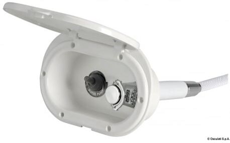 Osculati Box doccia con doccia a pulsante Mizar con interruttore stagno acceso/spento Box doccia con interruttore tubo PVC 2,5 m