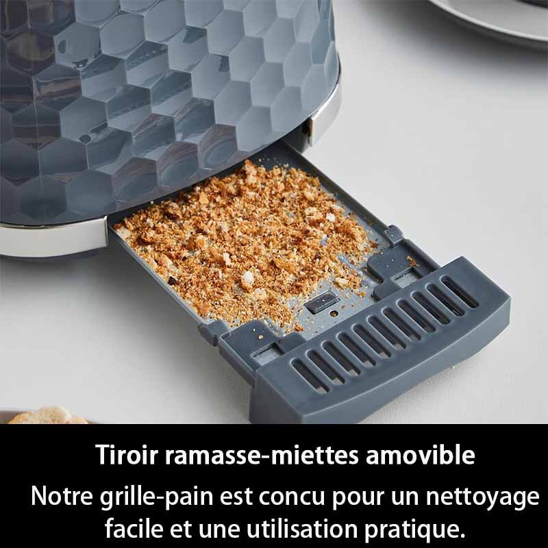 Morphy Richards Hive broodrooster voor 2 sneetjes, grijs, 850 W