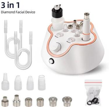 Inspired Finds Professional Diamond Microdermabrasion Machine Home Facial Exfoliation & Deep Cleaning Skin Care Device black
