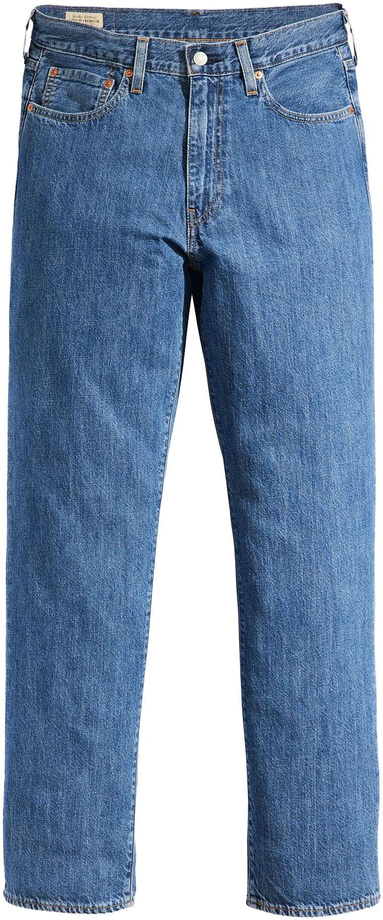 Loose-fit-Jeans LEVI'S "568 STAY LOOSE", Herren, Gr. 30, Länge 30, rot (tailorot scholar ltw), Denim/Jeans, Obermaterial: 82% Baumwolle, 18% Leinen, loose fit lang, Jeans Loose-fit-Jeans, mit Leinenanteil tailorot scholar ltw 30, Länge 30