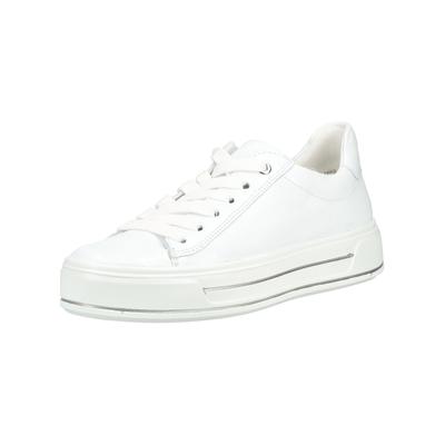 Plateausneaker ARA "Ara Sneaker Lederimitat", Damen, Gr. 40, weiß, Lederimitat, Schuhe Plateausneaker
