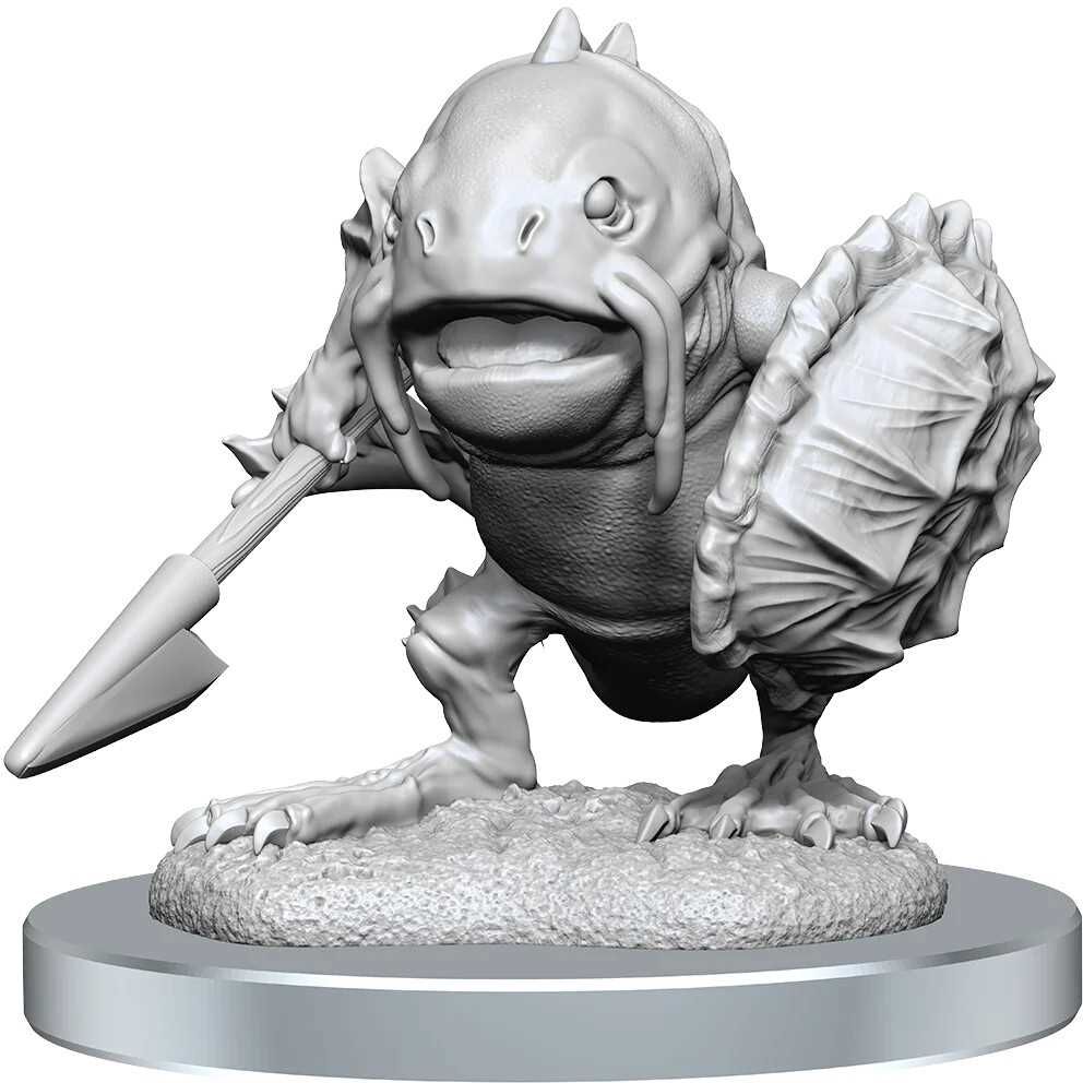 Wiz Kids LLC Nolzur's Marvelous Unpainted Miniatures: Locathah ; Seal, Unpainted, Pre-Primed, for Dungeons & Dragons