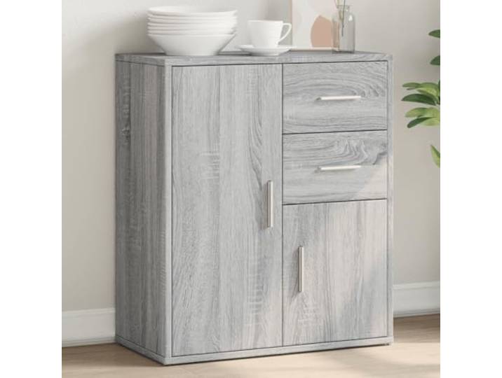 RJPLMFV Anrichte Sonoma, Grau, 60 x 31 x 70 cm, Holz, Technik Praktische Aufbewahrung, feuchtigkeitsbeständige Oberfläche, einfache Reinigung, für den täglichen Gebrauch