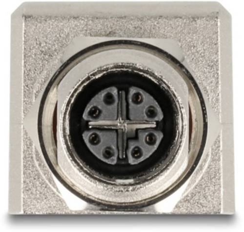 Delock M12 / RJ45 Netzwerk Adapter [1x M12-Buchse - 1x RJ45-Buchse] Schwarz