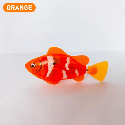 Inspire Picks LED Interactive Swimming Robot Fish Toy For Cats orange2