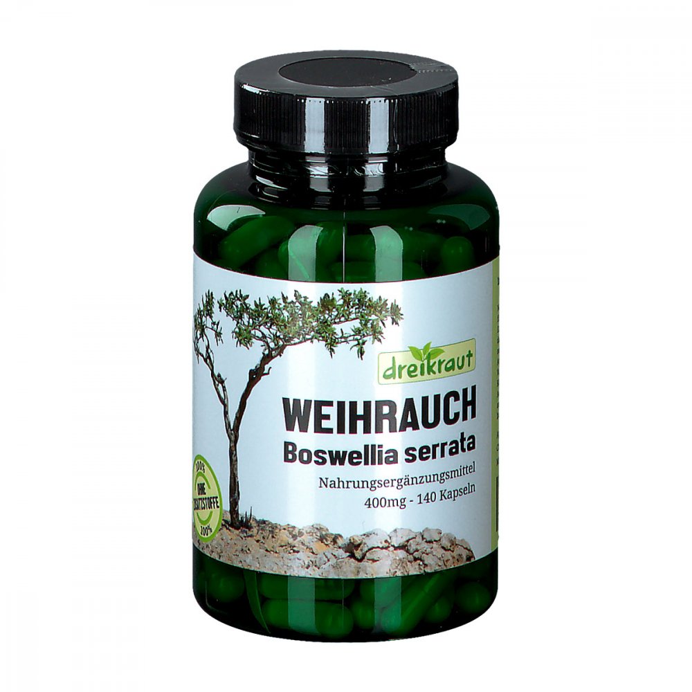 dreikraut e.K. Weihrauch Extrakt Boswellia serrata 65% 400mg Kapseln 14059089