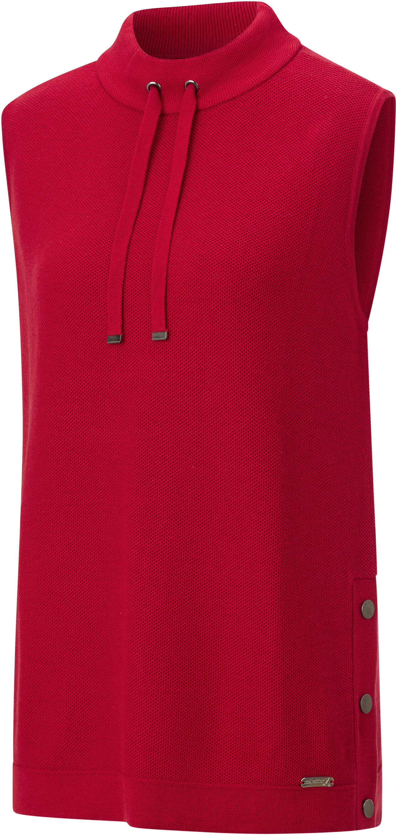 Pullunder WITT "Pullunder Pullunder mit Ripp-Stehkragen", Damen, Gr. 52, rot, Sportlich, Pullover Pullunder