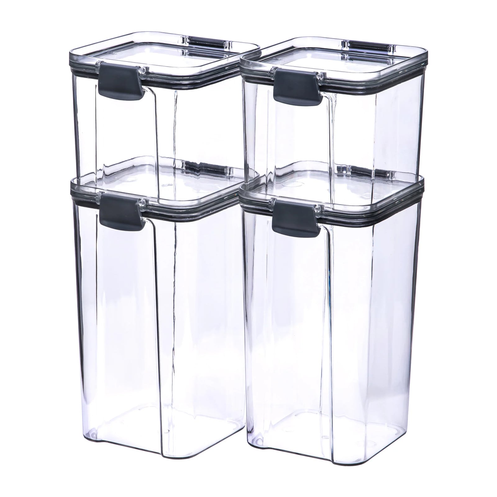 Krumble Voorraadpotten set van 4 - Kunststof - 700 ml en 1300 ml