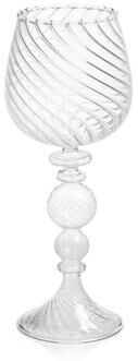 Zodax Rialto Twisted Optic White Wine Glasses, Set of 4