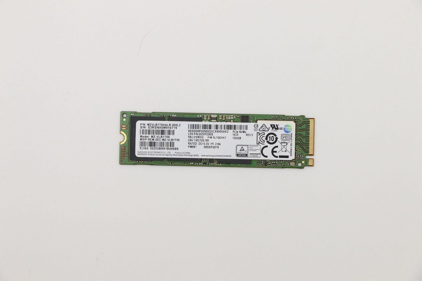 Lenovo SSD PM981 PCIe SSD-opslag (01FR510)