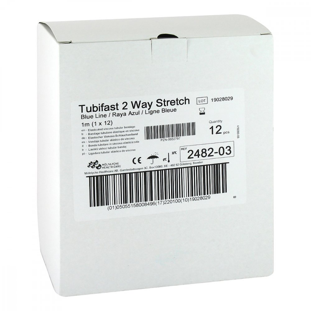 Mölnlycke Health Care GmbH Tubifast 2-way-stretch 7,5cmx1m blau Schlauchv. 09932797