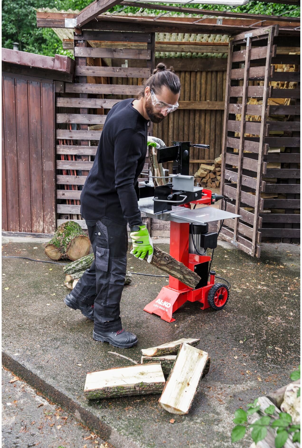Holzspalter AL-KO "LSV 550/6", rot (bunt), Holzspaltmaschinen, Holzspalter bunt Einheitsgröße