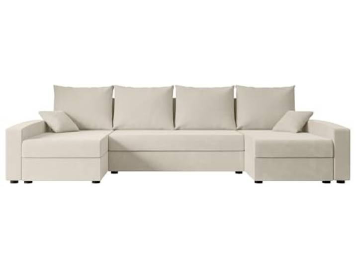 ALTDECOR Ecksofa mit Schlaffunktion U-Form Alesia-U 301x140x90 - Beige