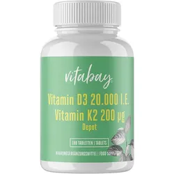 Vitamin D3 Depot 20000 IE + Vitamin K2 200 mcg