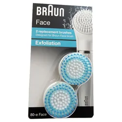 Braun 80-e Silk-épil Face Ersatz-Gesichtsreinigungsbürste Peeling, 2er Pack