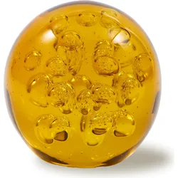 Bubble Glass Ball Glasdekoration 8 cm, gelb