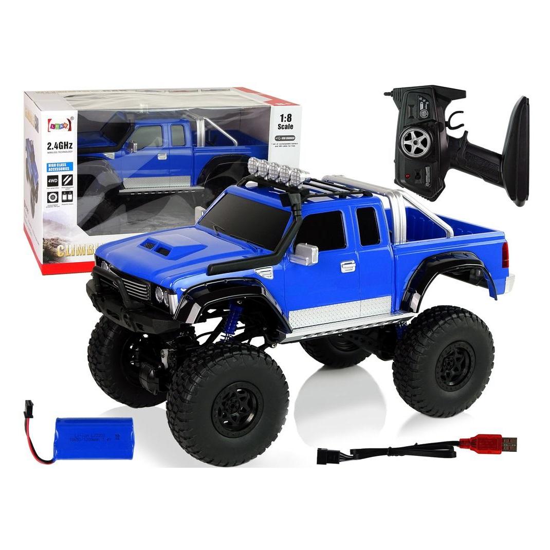 Lean Toys Geländewagen R/C 2.4G Kletterautos 1:8 Blau 4 x 4 (509854)